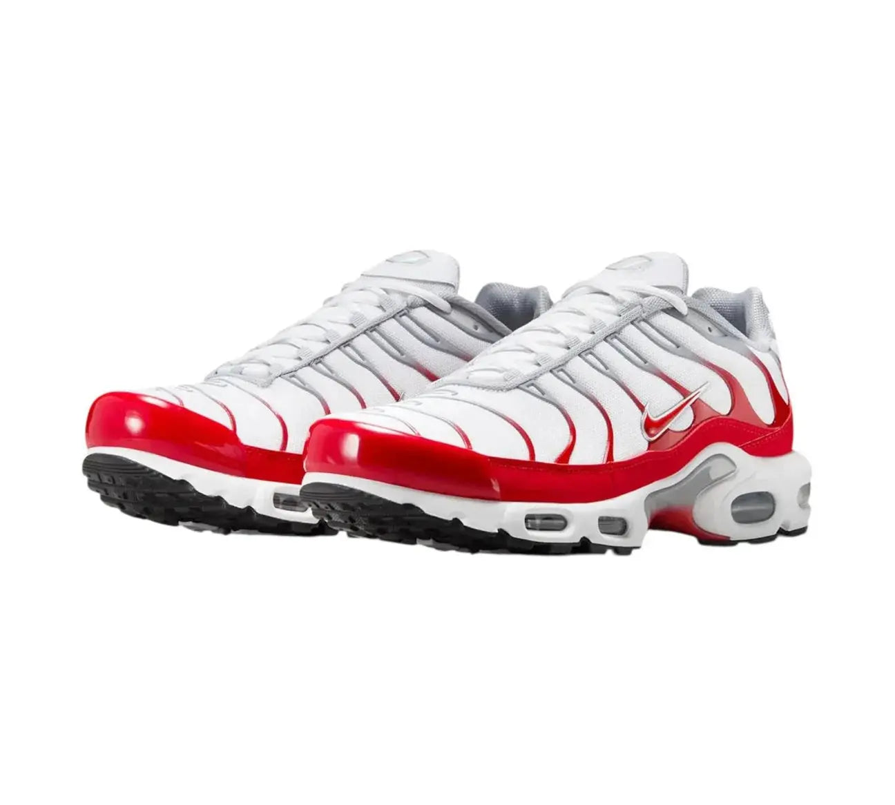 Nike Air Max Plus White University Red Wolf Grey