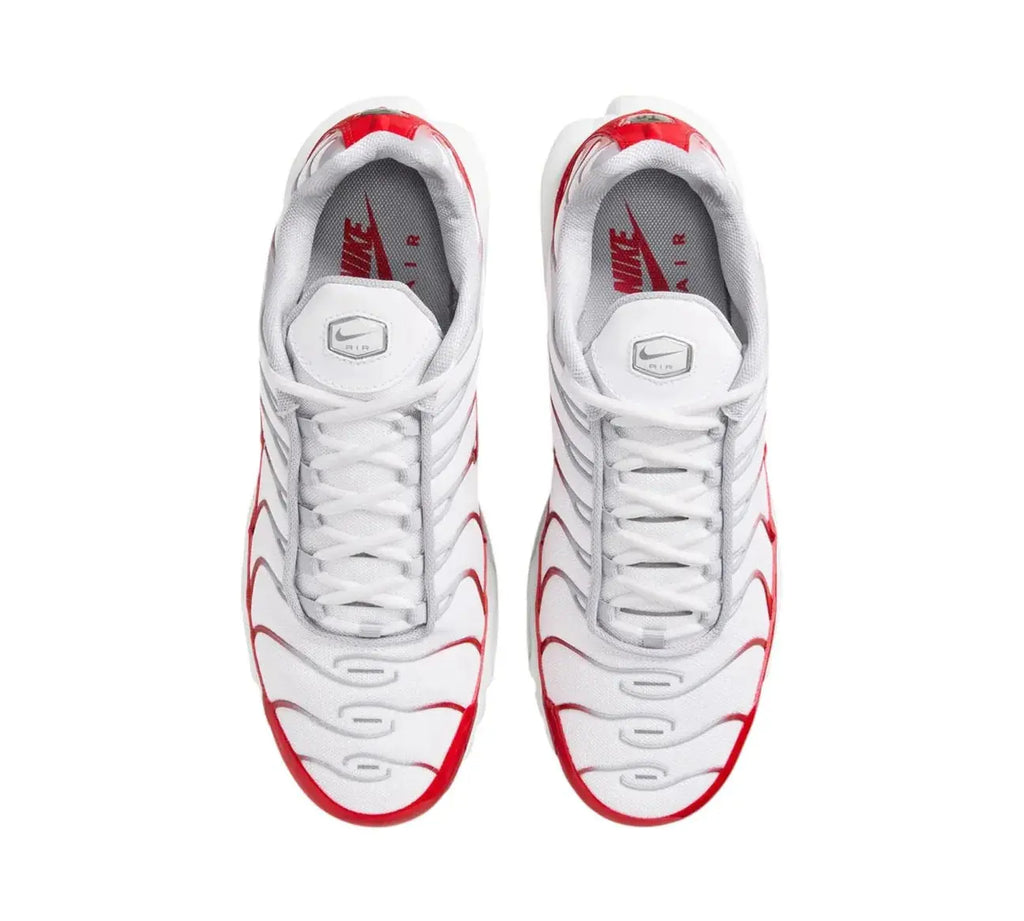 Nike Air Max Plus White University Red Wolf Grey