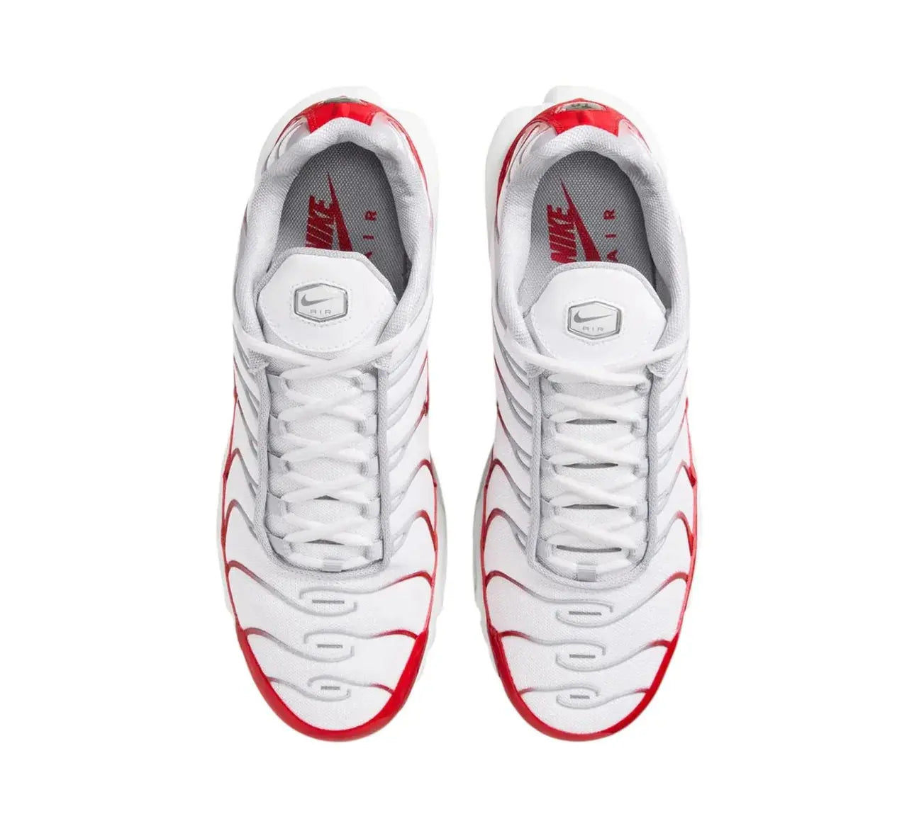 Nike Air Max Plus White University Red Wolf Grey