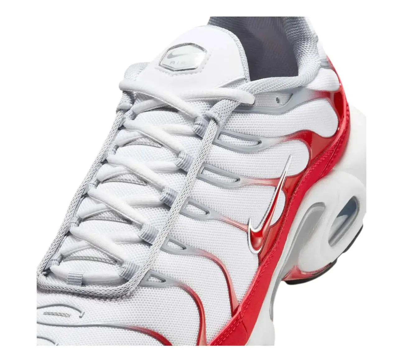 Nike Air Max Plus White University Red Wolf Grey